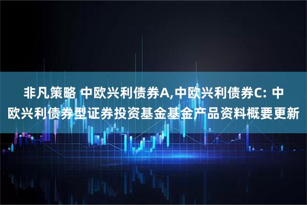 非凡策略 中欧兴利债券A,中欧兴利债券C: 中欧兴利债券型证券投资基金基金产品资料概要更新