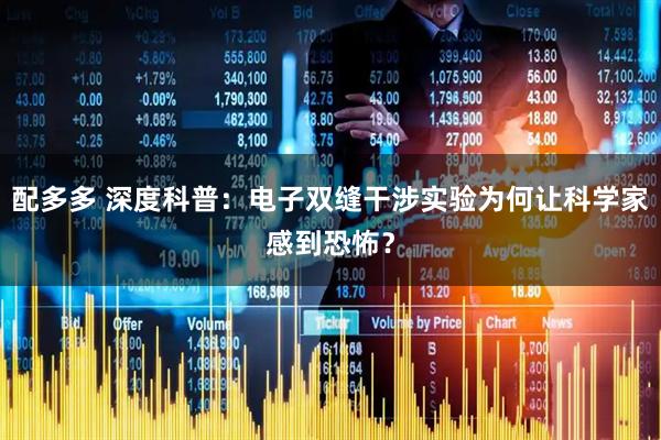 配多多 深度科普：电子双缝干涉实验为何让科学家感到恐怖？
