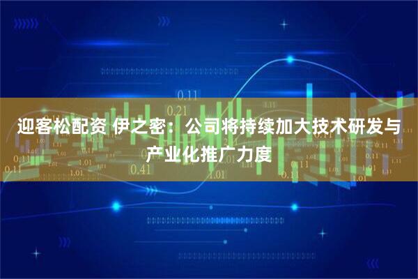 迎客松配资 伊之密:公司将持续加大技术研发与产业化推广力度